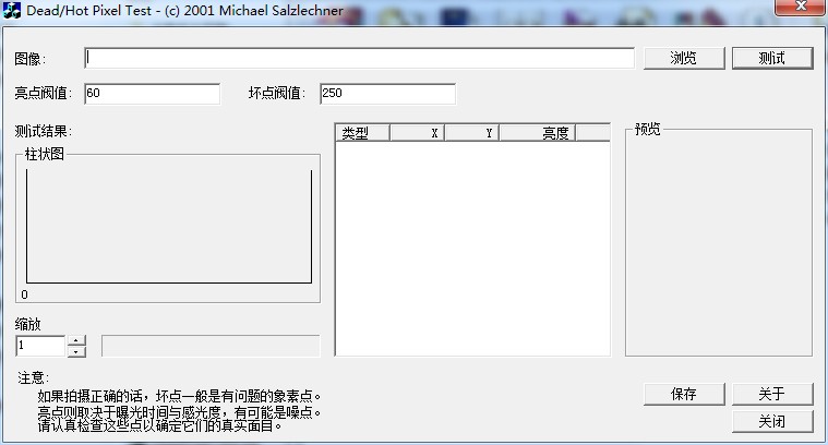 单反相机CCD坏点测试DeadPixelTest 绿色中文版图1