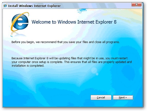 Internet Explorer 8 RC1 For Windows XP 简体中文安装版图1